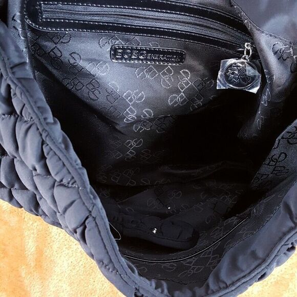 BCBG GENERATION Womens Handbag Black Quilted Chain Strap Shoulder Bag - Picture 7 of 12